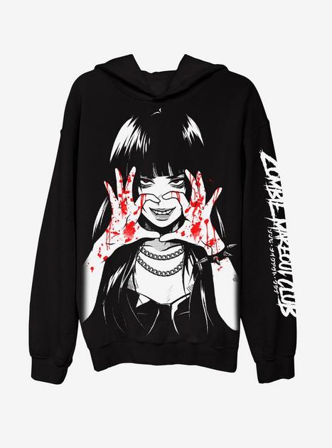 トップス doublet THECURE ZOMBIE SILHOUETTE HOODIE Doublet Zombie Silhouette Hoodie - Grey | Garmentory