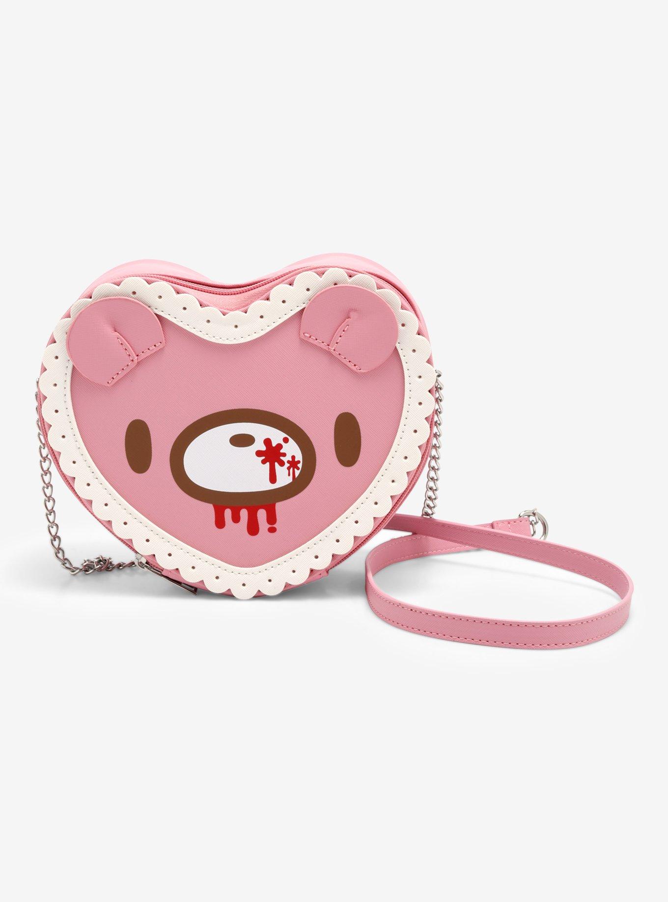 Gloomy Bear Heart Lace Crossbody Bag