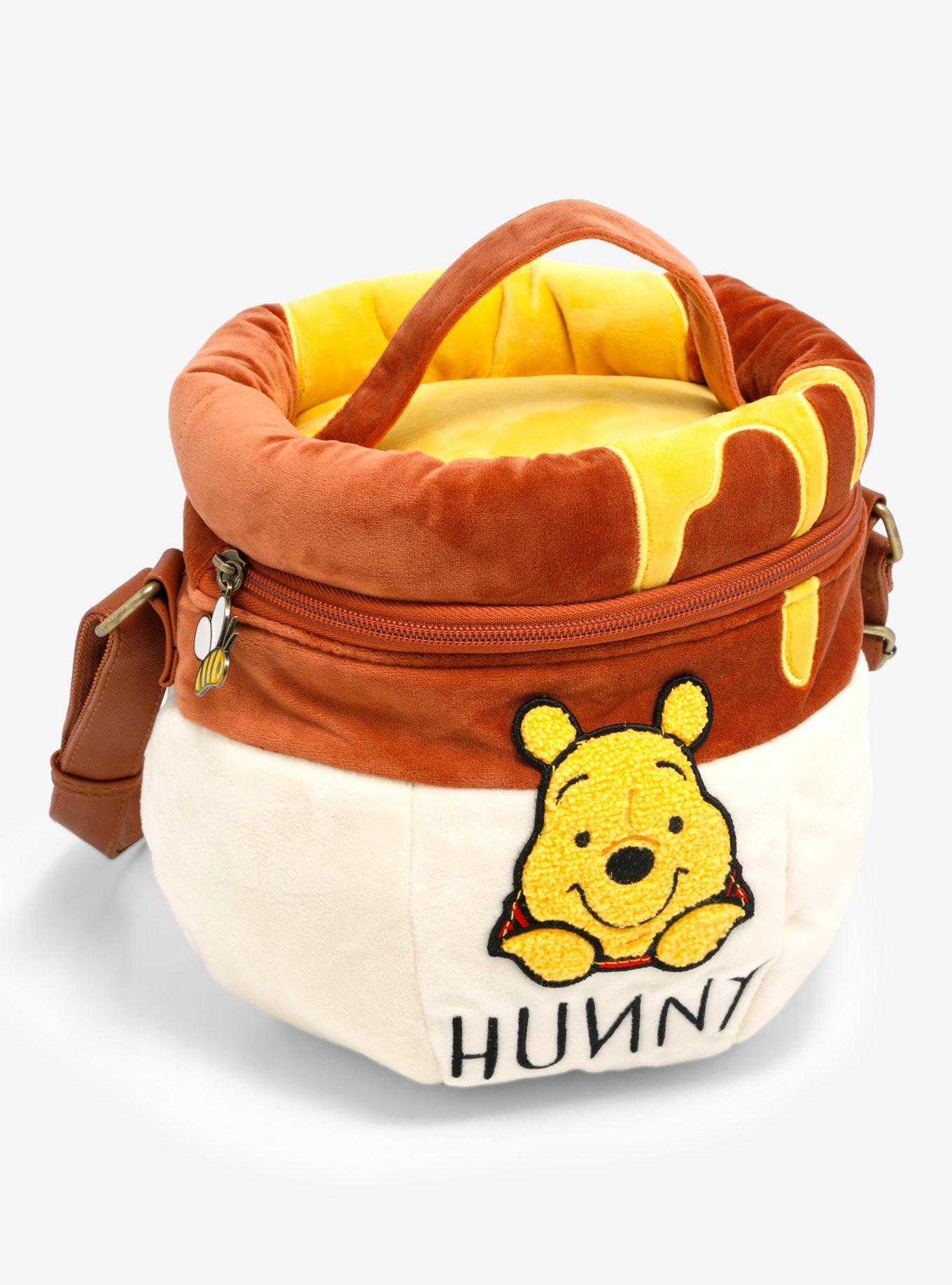 Disney Winnie The Pooh Honey Pot Figural Plush Crossbody Bag