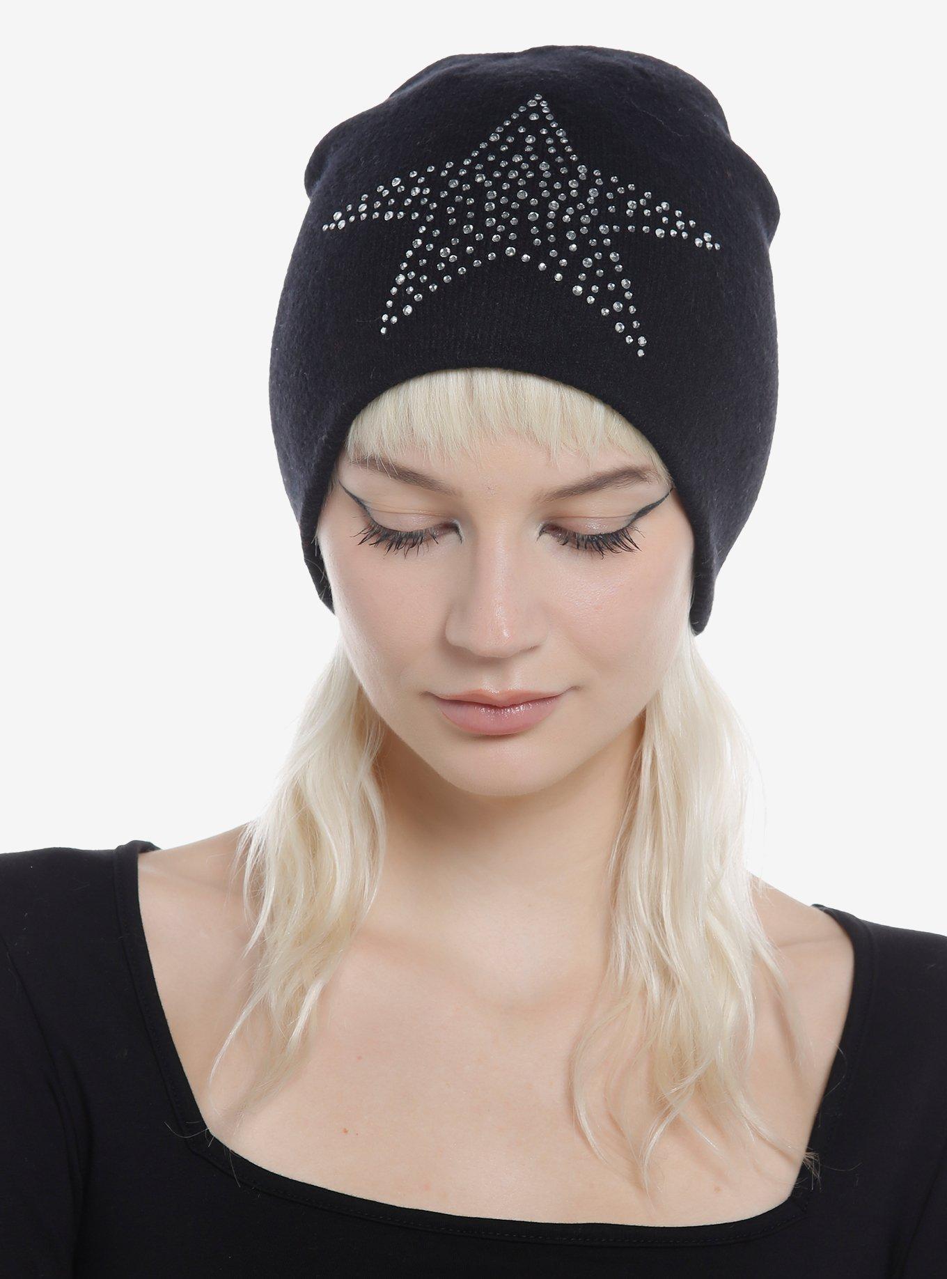 Rhinestone Star Beanie, , hi-res