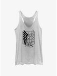 Attack on Titan Scout Regiment Wings of Freedom Womens Tank Top, WHITE HTR, hi-res