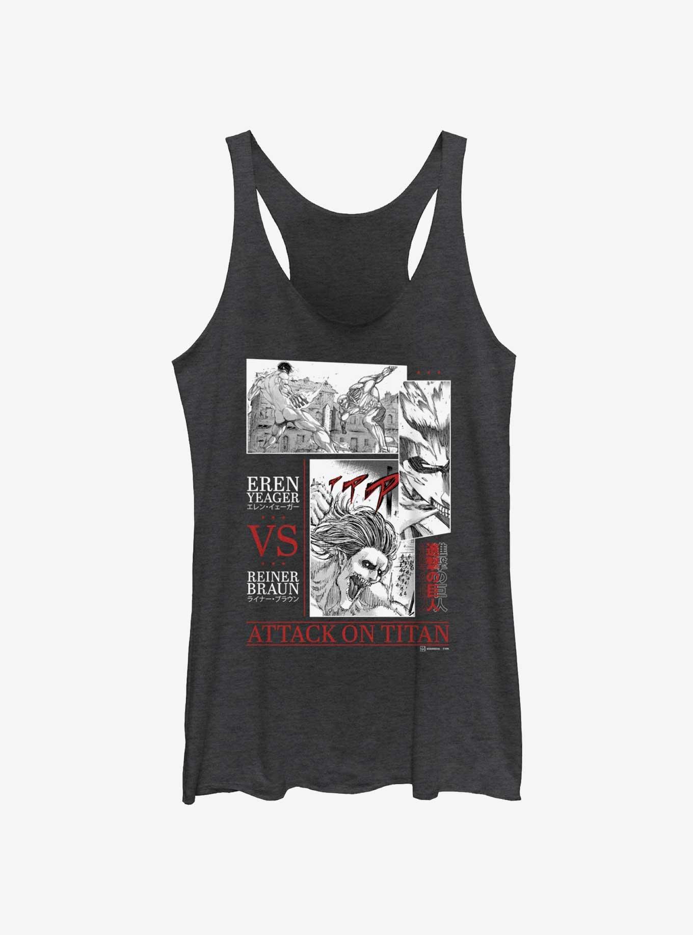 Attack on Titan Eren vs. Reiner Battle Sequence Womens Tank Top, , hi-res