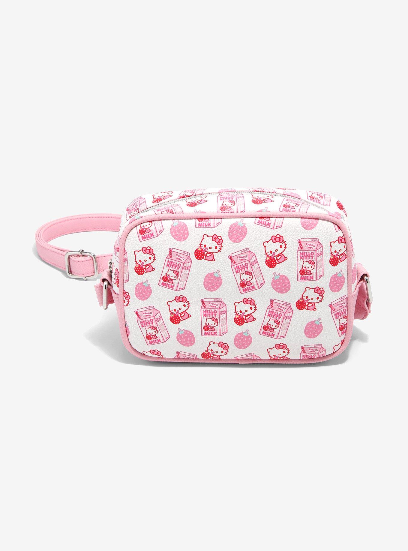 Hello Kitty, Bags, Super Cute Hello Kitty Strawberries Handshoulderbody  Bag With Zipper
