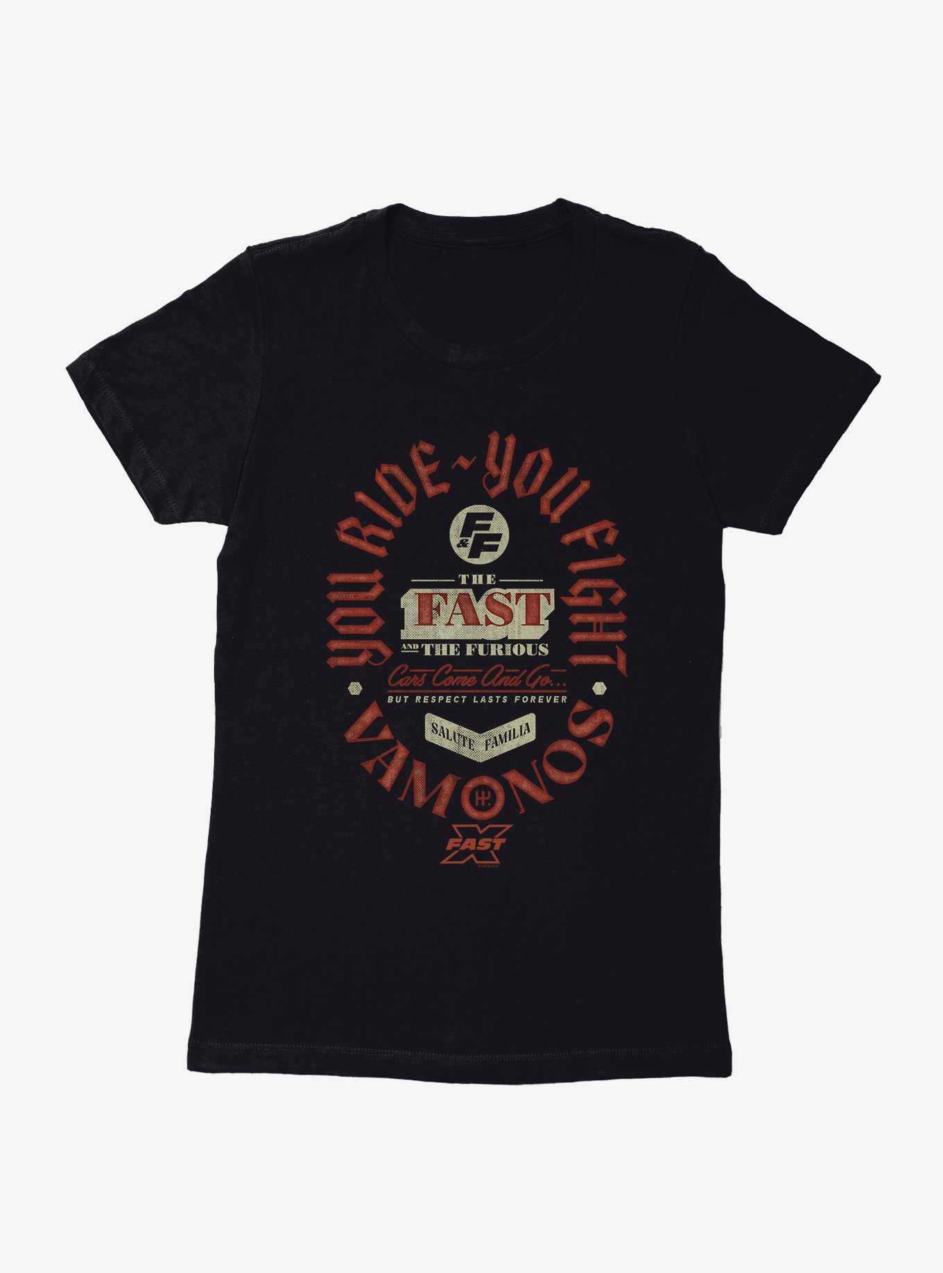 Fast X You Ride You Fight Womens T-Shirt, , hi-res