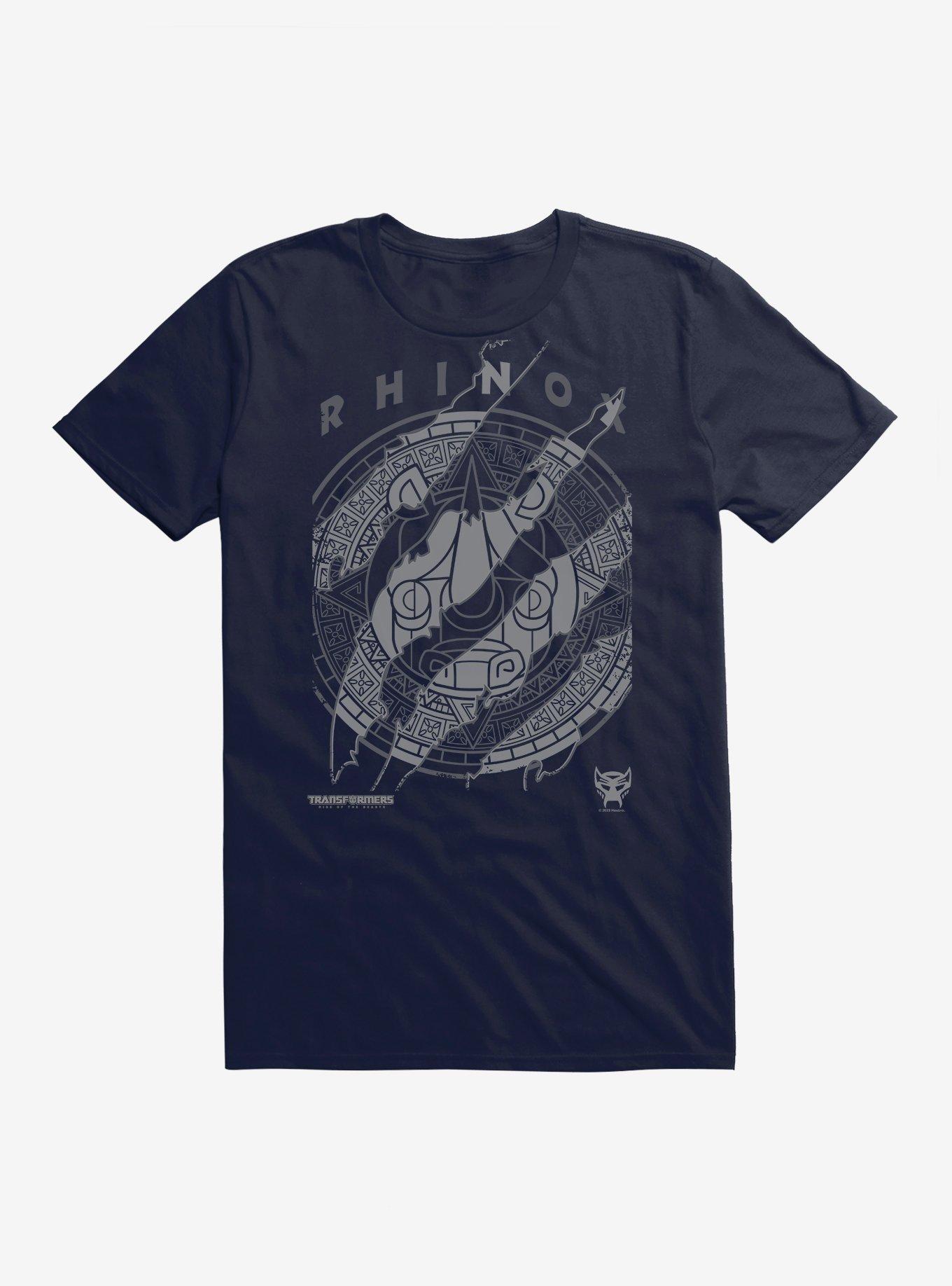 Transformers: Rise of the Beasts Rhinox Scratch T-Shirt, NAVY, hi-res