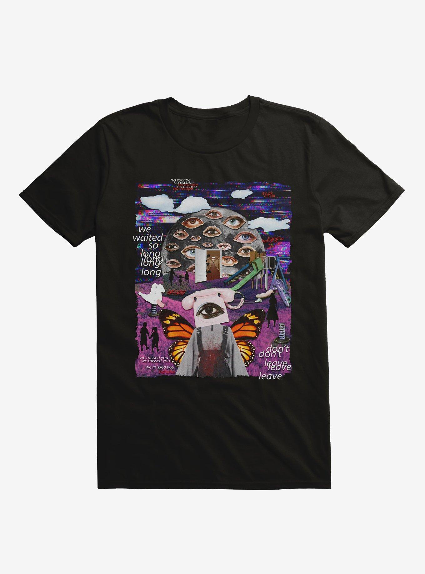 Telephone Man Waited So Long Collage T-Shirt, BLACK, hi-res