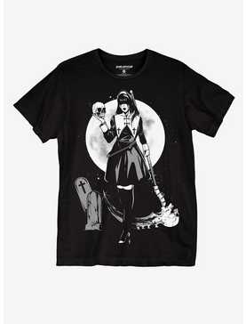 Grim Reaper Girl T-Shirt By Zombie Makeout Club, , hi-res