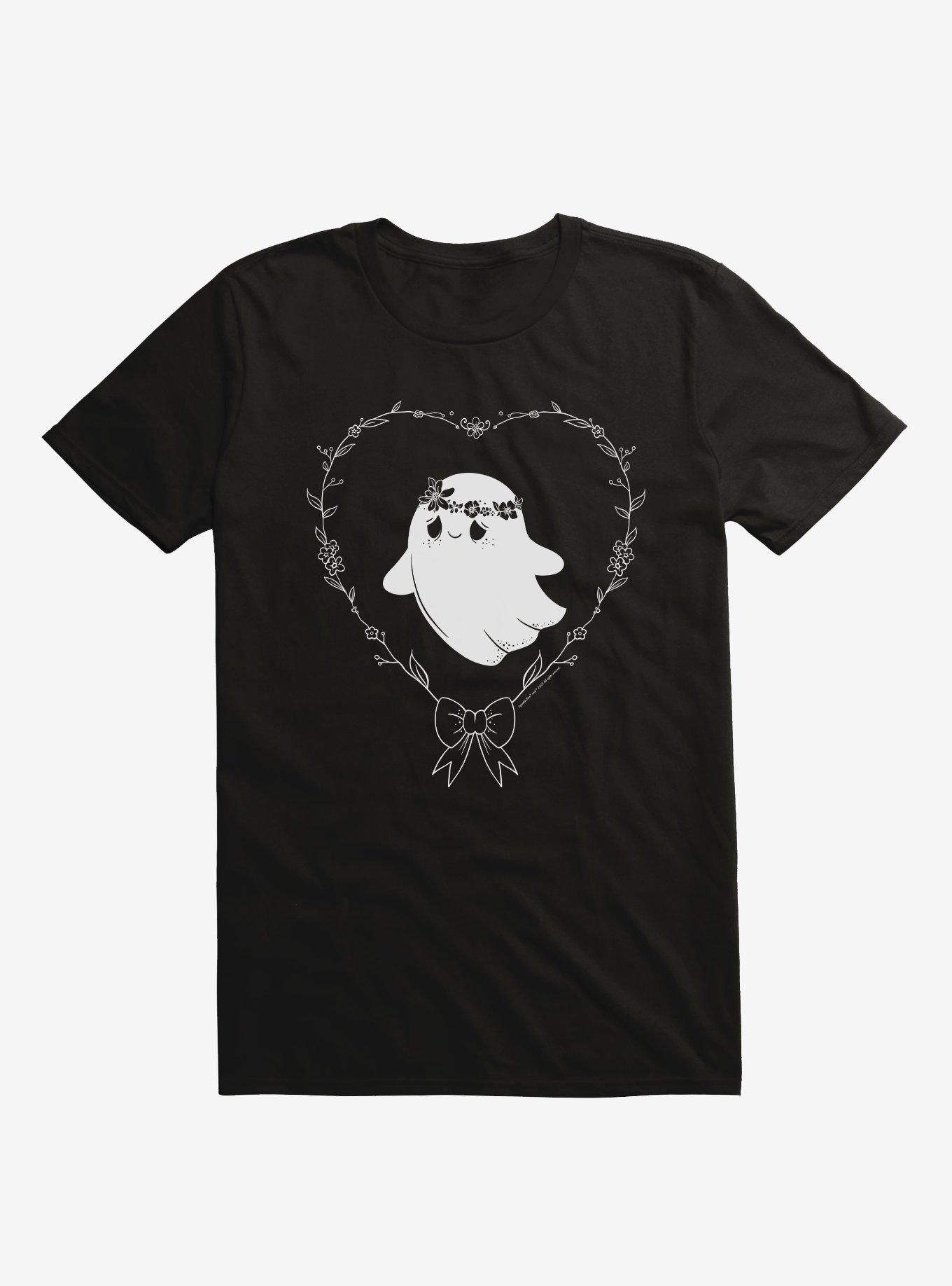 SpooksieBoo Cutesy Ghost Flower Crown T-Shirt, , hi-res