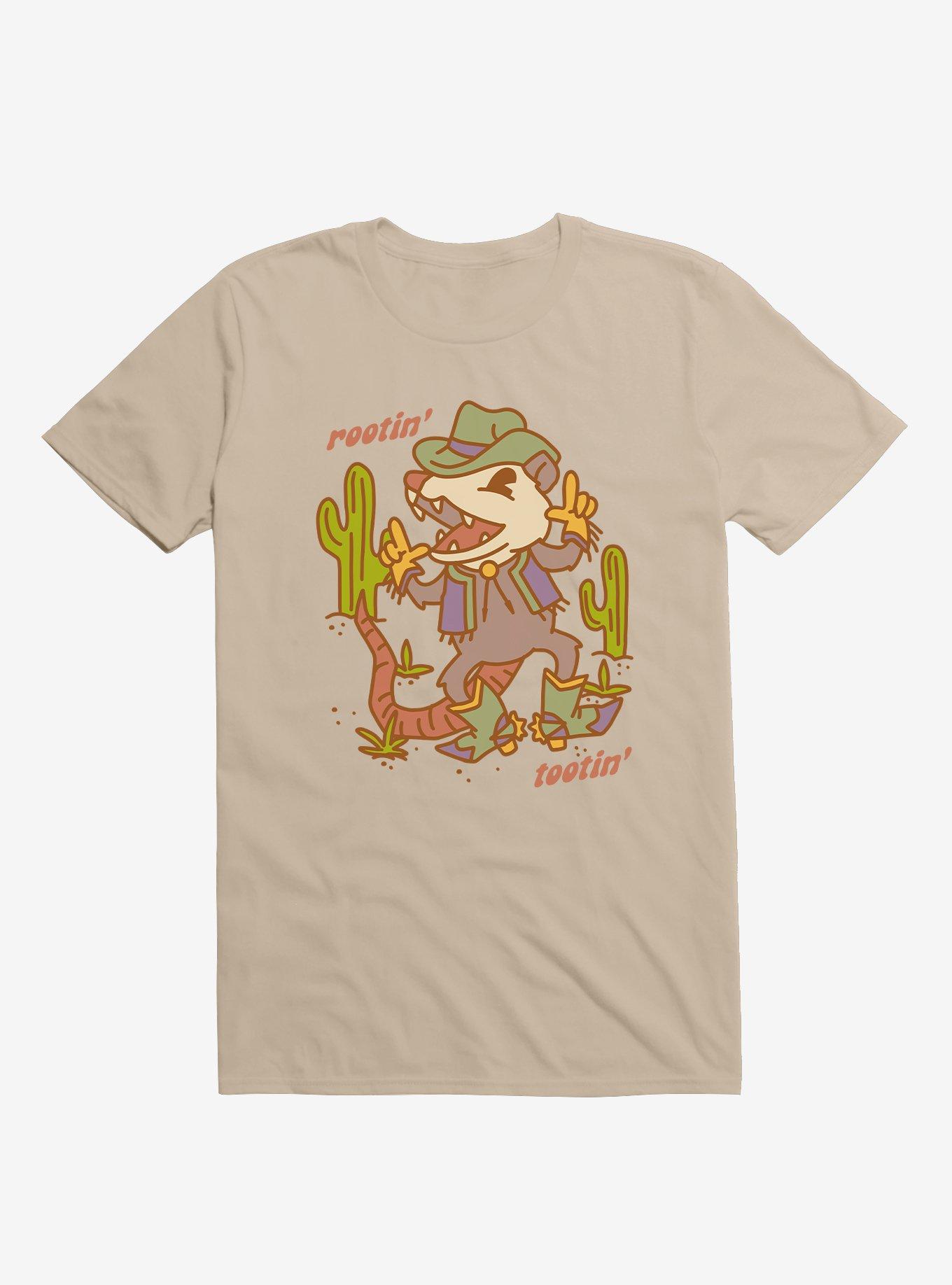 Rootin Tootin Possum T-Shirt, SAND, hi-res