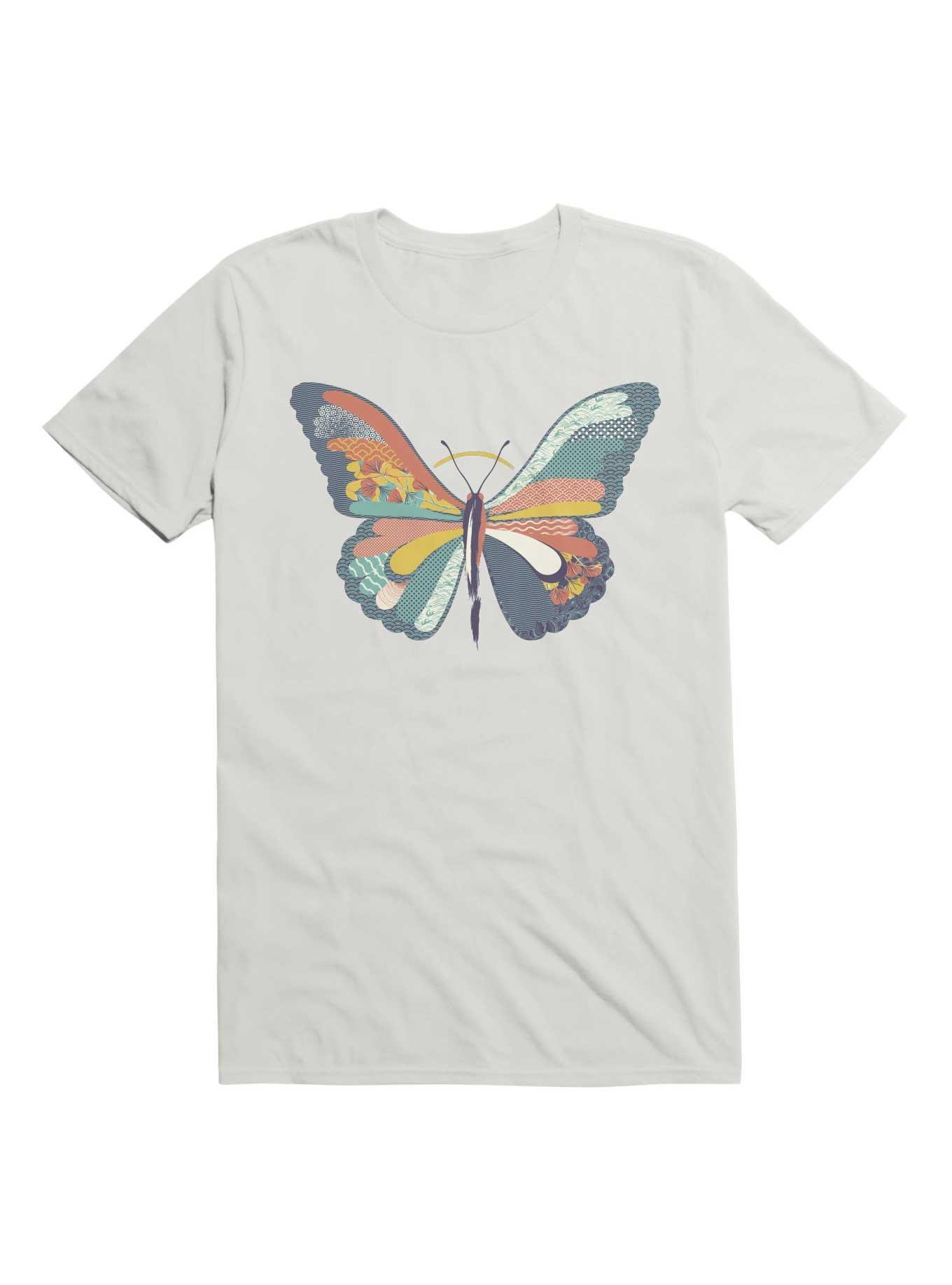 Japanese Pattern Butterfly Art T-Shirt, , hi-res