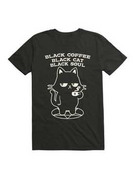 Black Coffee Black Cat Black Soul T-Shirt, , hi-res
