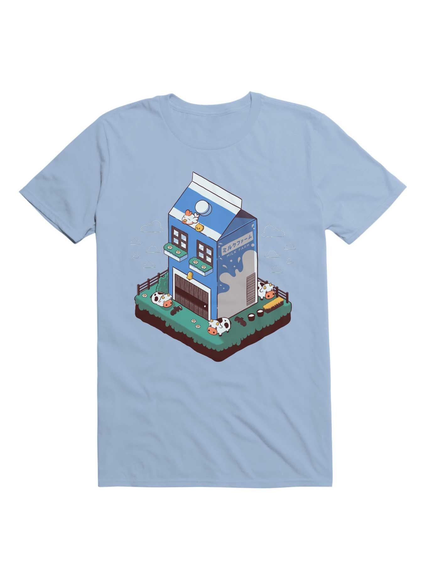 Milk Farm Kawaii T-Shirt, LIGHT BLUE, hi-res