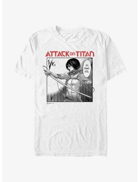 Attack on Titan Mikasa It's Pointless Manga T-Shirt Hot Topic Web Exclusive, , hi-res