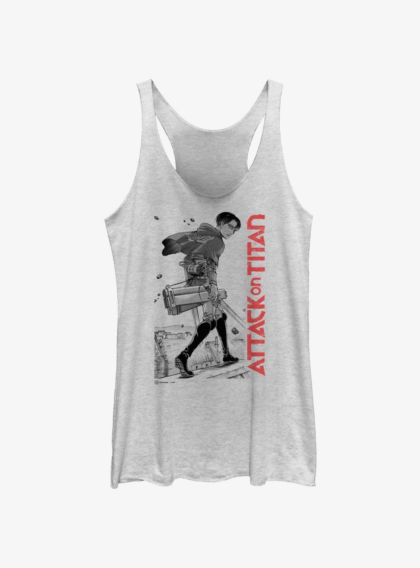 Attack on Titan Levi Ackerman Manga Girls Tank, WHITE HTR, hi-res