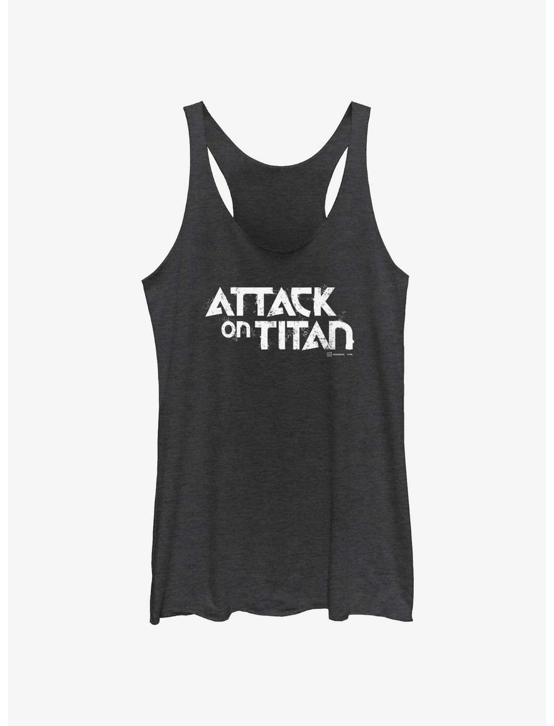 Attack on Titan Logo Girls Tank, BLK HTR, hi-res