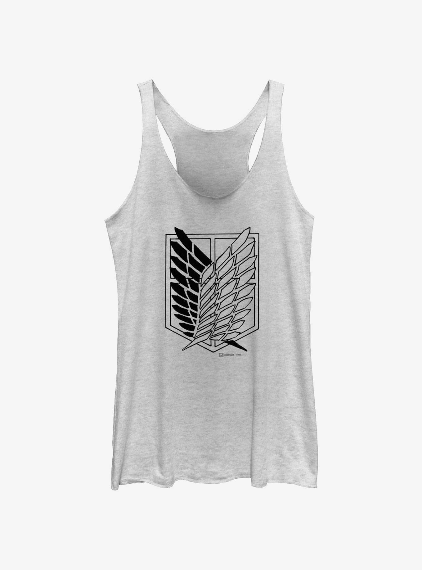 Attack on Titan Scout Regiment Wings of Freedom Girls Tank, WHITE HTR, hi-res