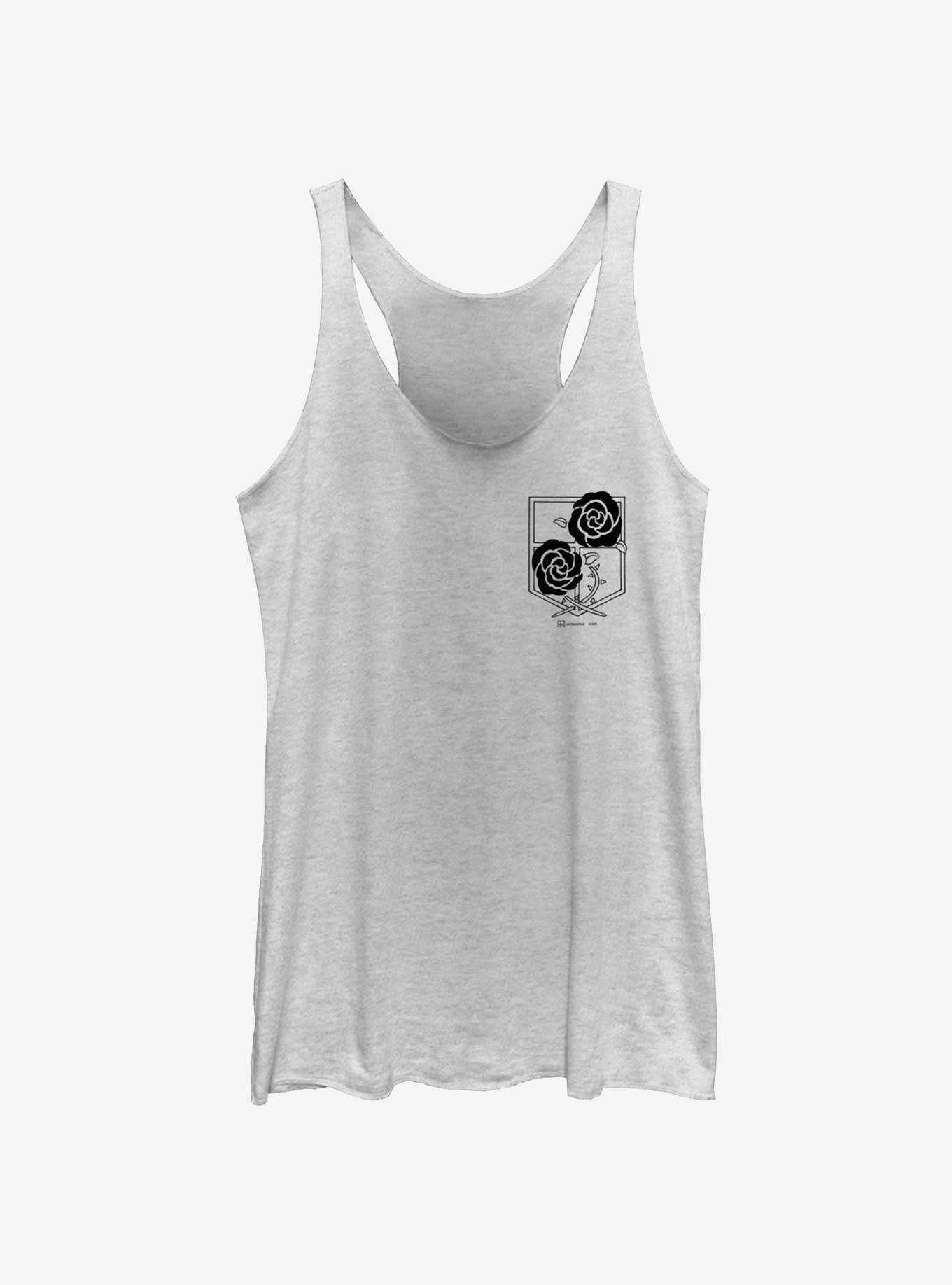 Attack on Titan Garrison Regiment Pocket Crest Girls Tank, WHITE HTR, hi-res