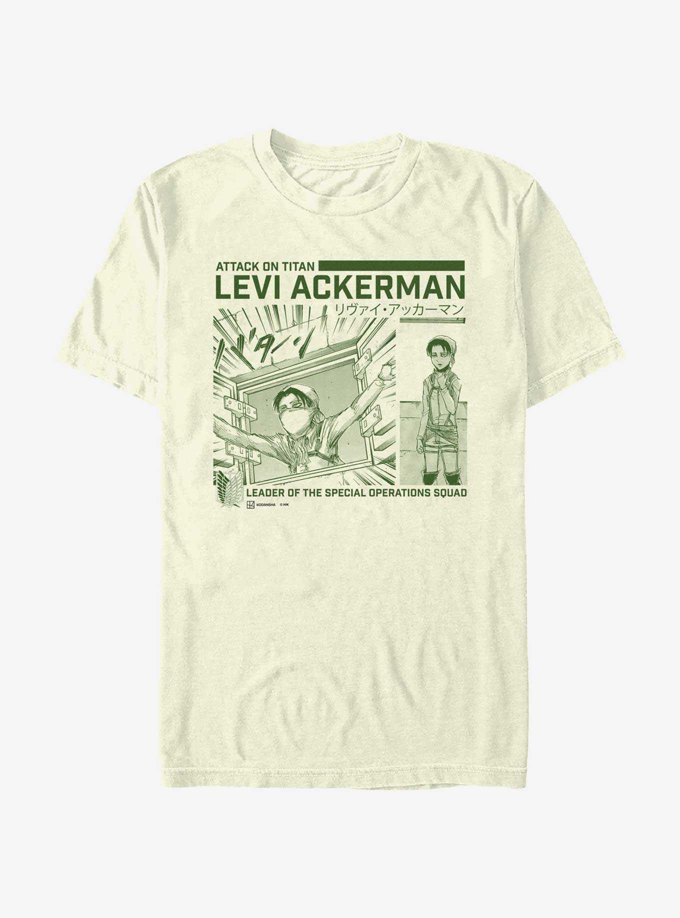 Attack on Titan Cleaning Levi T-Shirt Hot Topic Web Exclusive, , hi-res