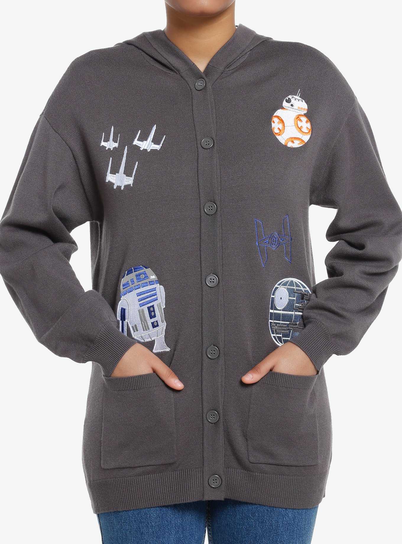 Her Universe Star Wars Droids Hooded Cardigan Her Universe Exclusive, , hi-res