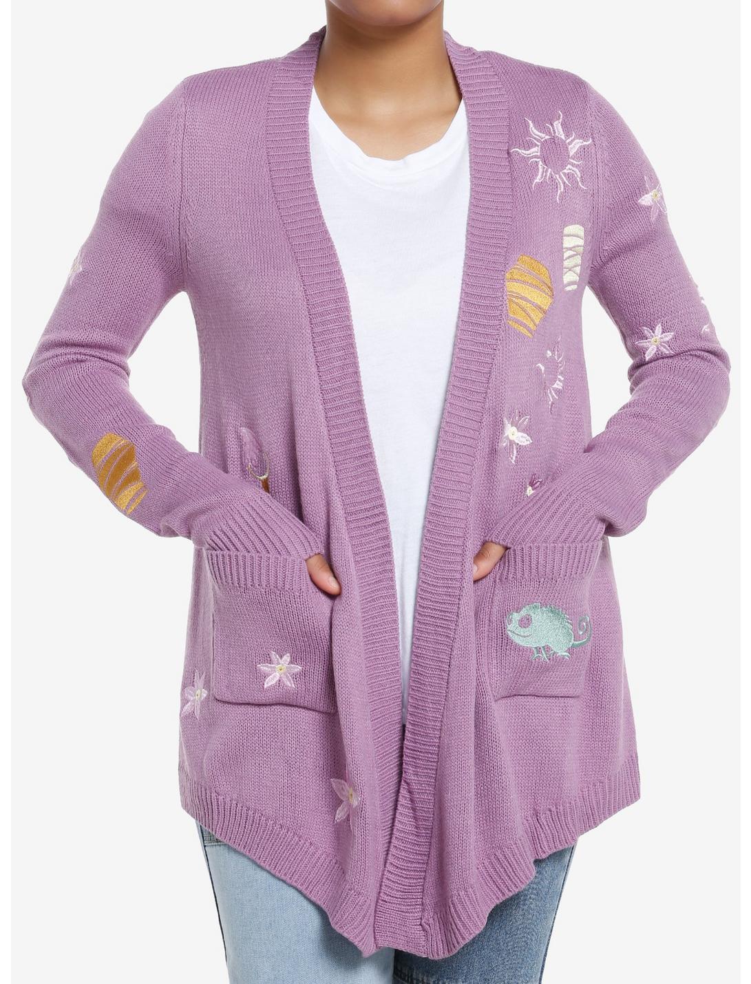 Her Universe Disney Tangled Icons Draped Cardigan Her Universe Exclusive, LILAC, hi-res