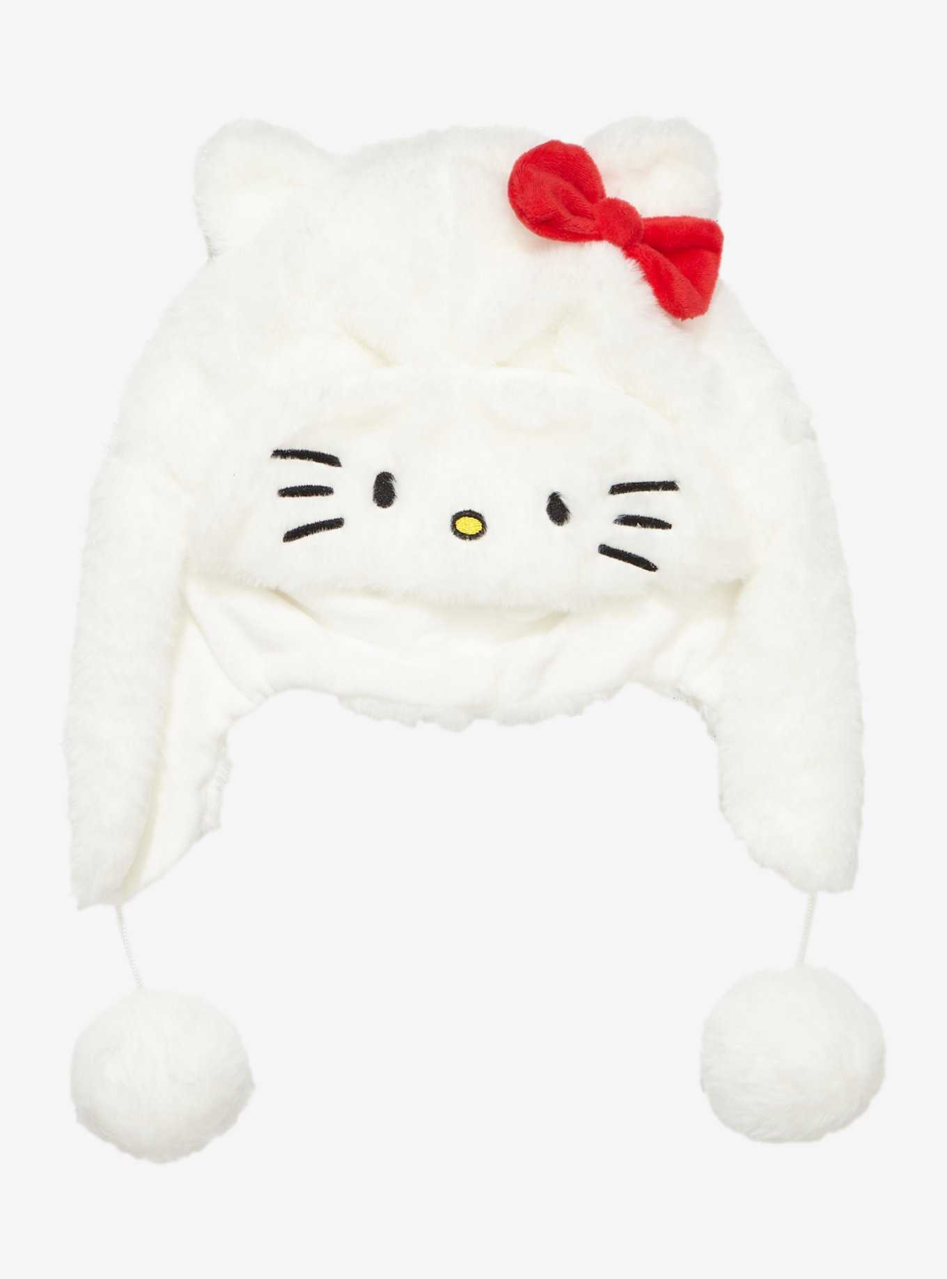Hello Kitty Plush Trapper Hat, , hi-res