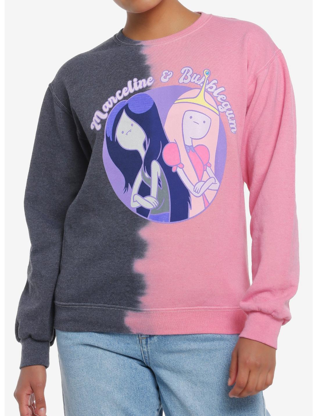 Adventure Time Marceline & Bubblegum Split-Dye Girls Sweatshirt, MULTI, hi-res