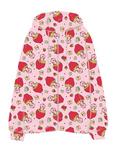 Strawberry Shortcake Floral Girls Oversized Hoodie, RED, hi-res