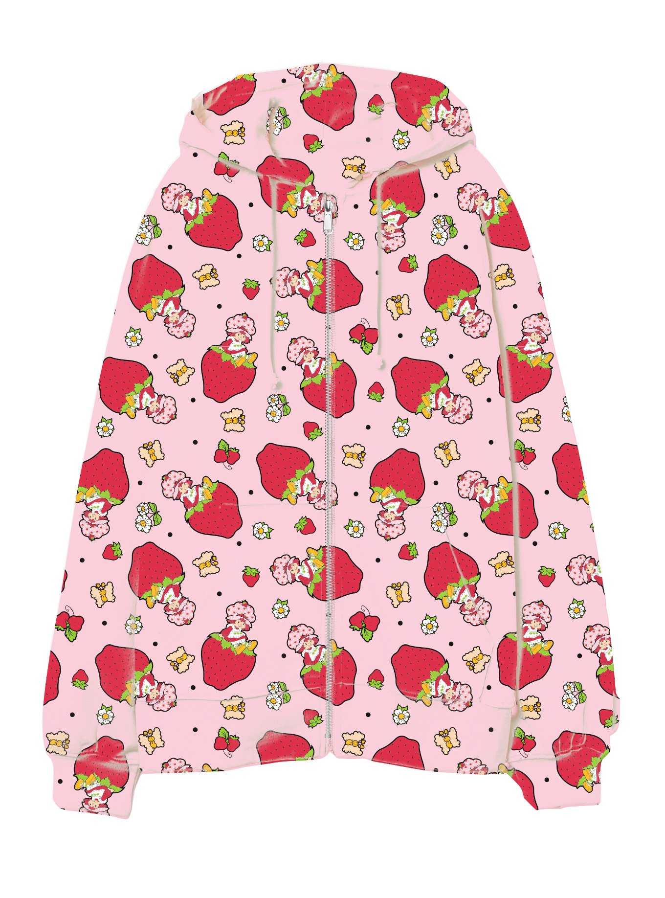 Strawberry Shortcake Floral Girls Oversized Hoodie, , hi-res