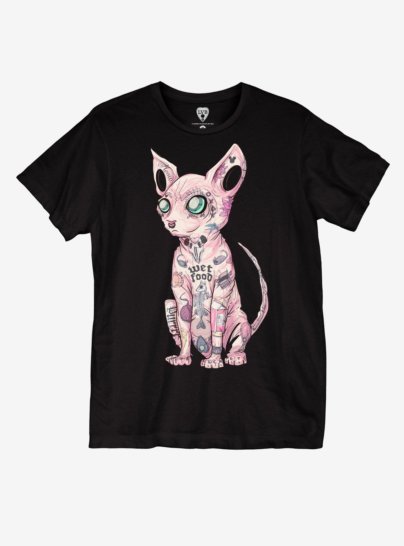 Siamese Cat Tattoo T-Shirt By LVBart, , hi-res