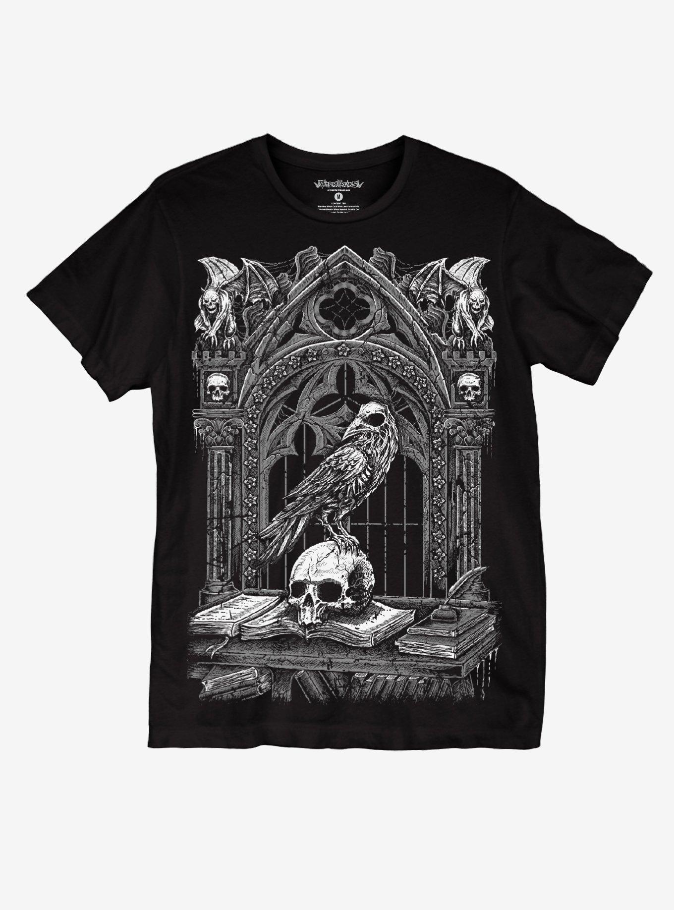 Vampire Freaks Nevermore Raven T-Shirt, BLACK, hi-res
