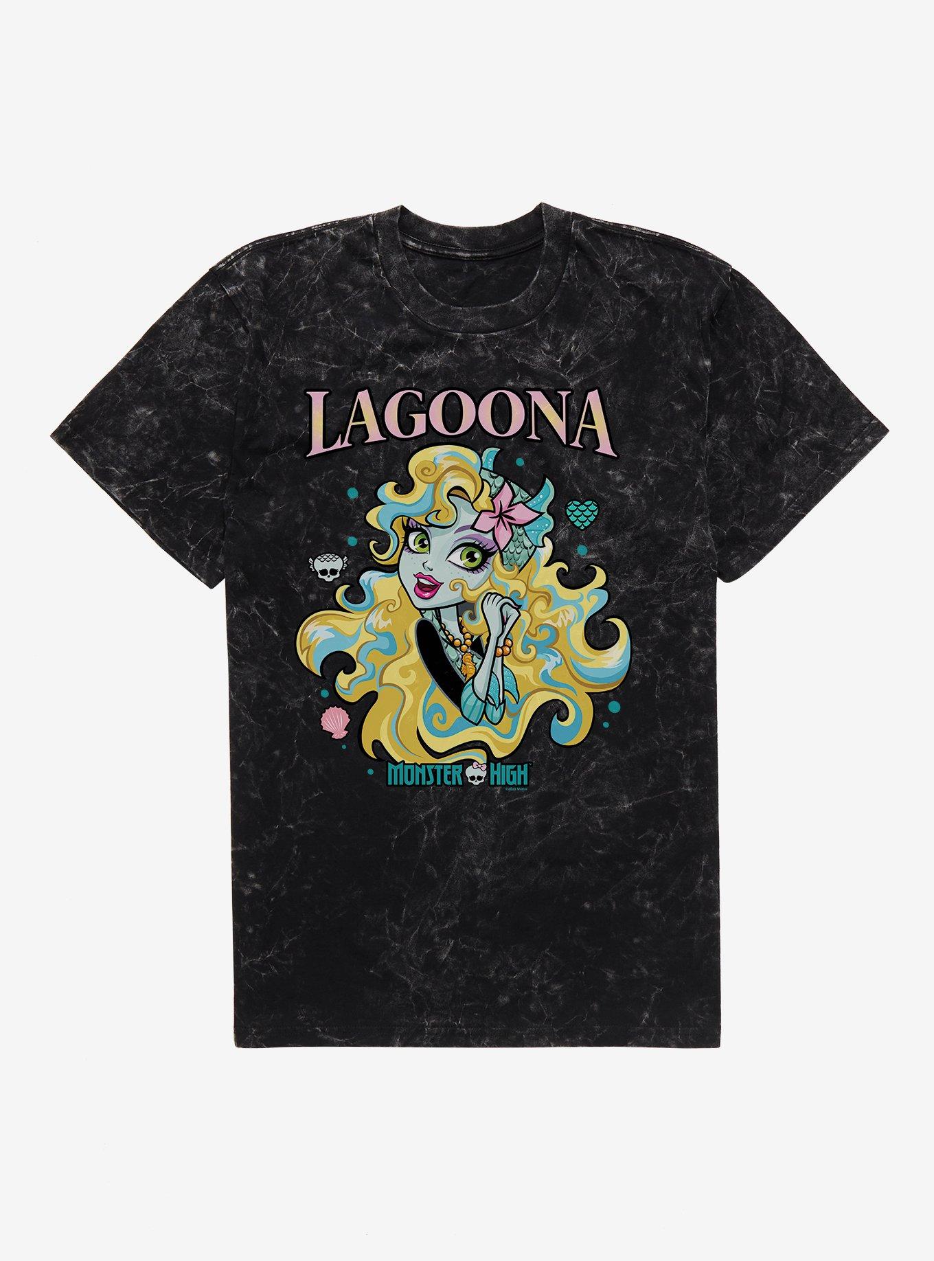 Monster High Lagoona Blue Mineral Wash T-Shirt, BLACK MINERAL WASH, hi-res