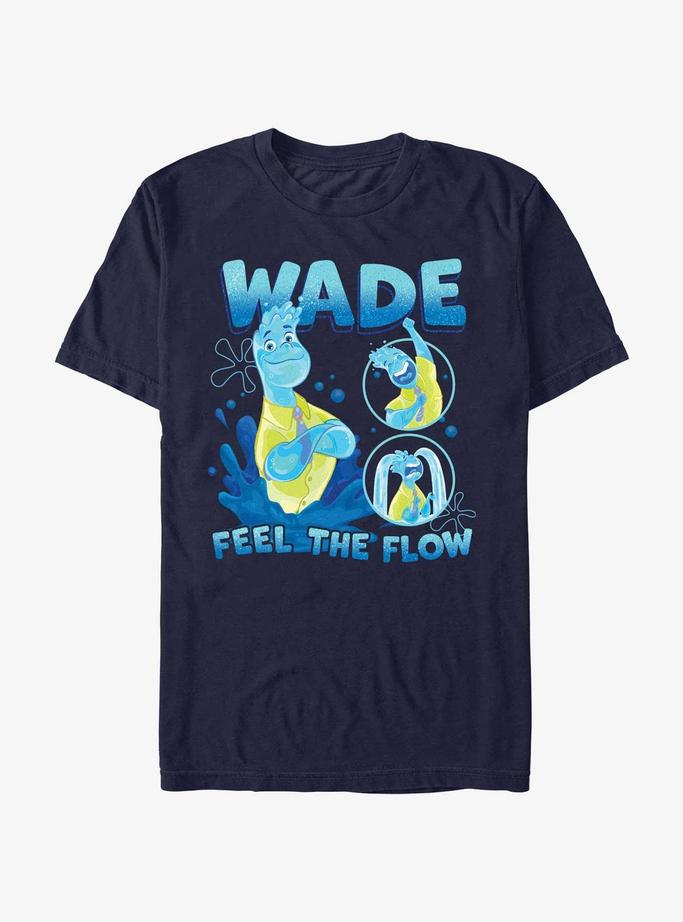 Disney Pixar Elemental Wade Feel The Flow T-Shirt, NAVY, hi-res