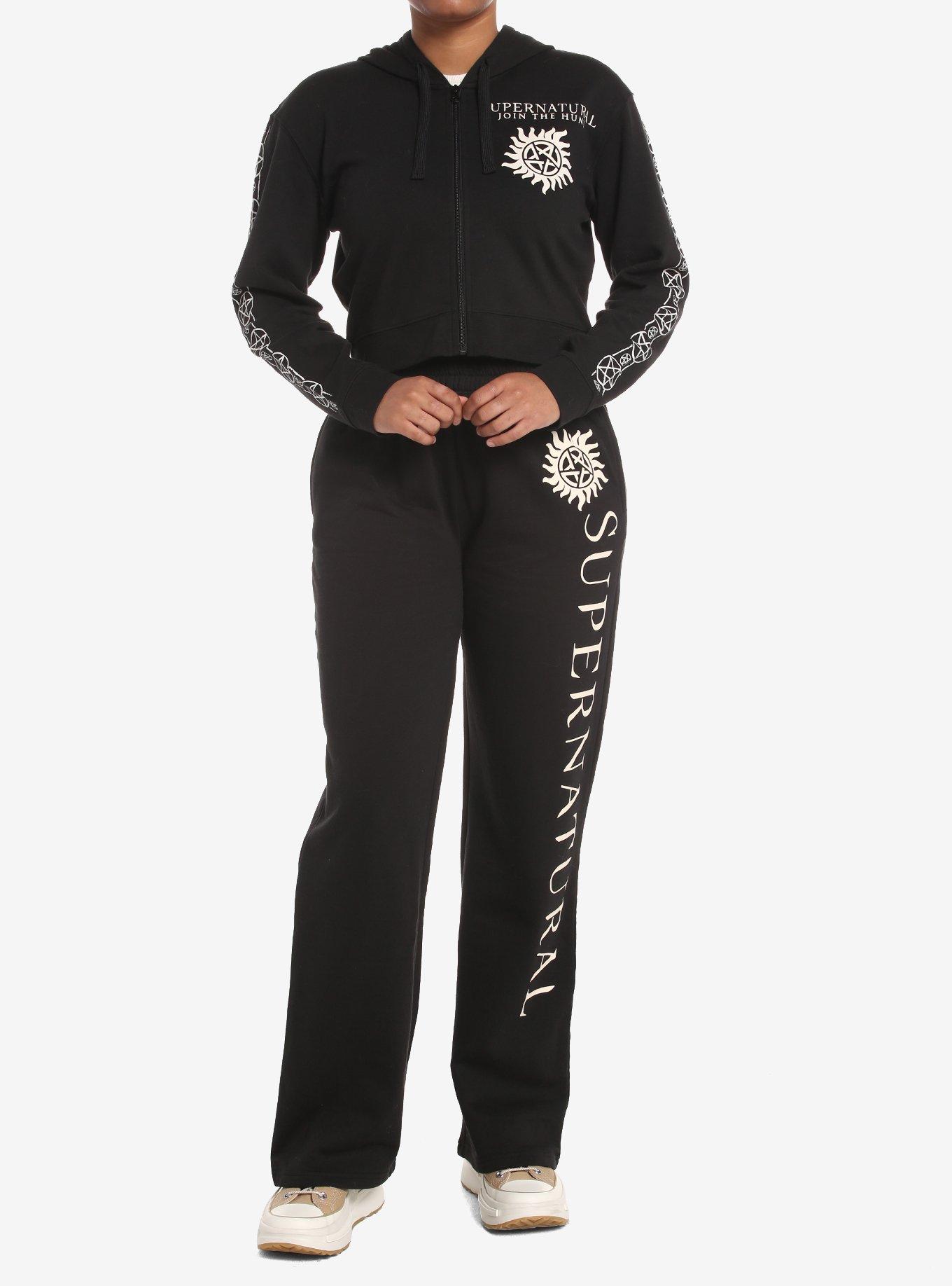 Supernatural Hoodie Sweatpants Lounge Set, BLACK, hi-res