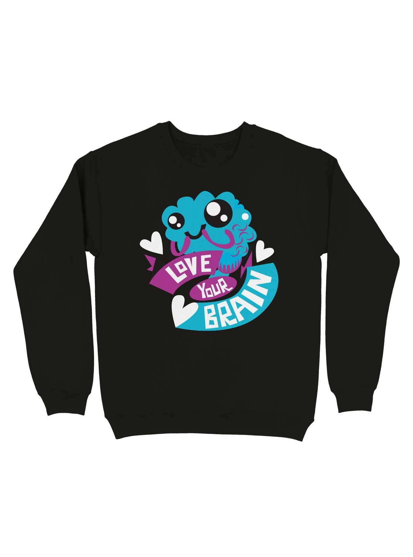 Love Your Brain Sweatshirt, BLACK, hi-res