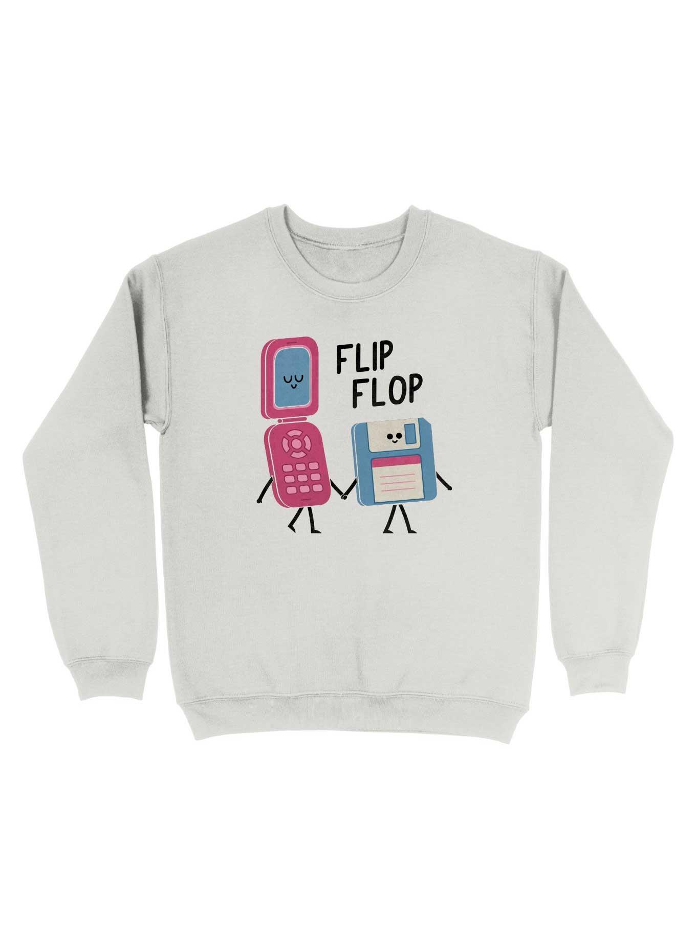 Flip Flop Sweatshirt, WHITE, hi-res