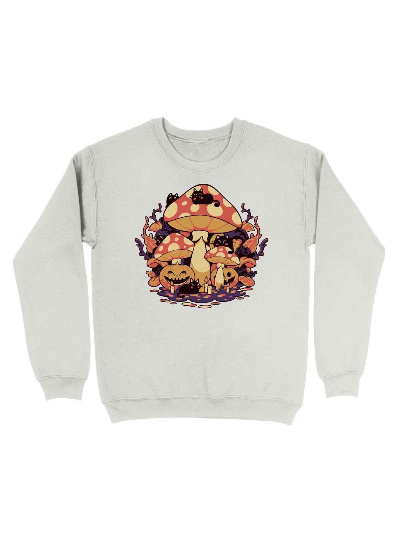 Cogumiaus Hallloween Cats Sweatshirt, WHITE, hi-res