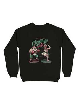 Christmas Fighter Jesus V Santa Claus Sweatshirt, , hi-res