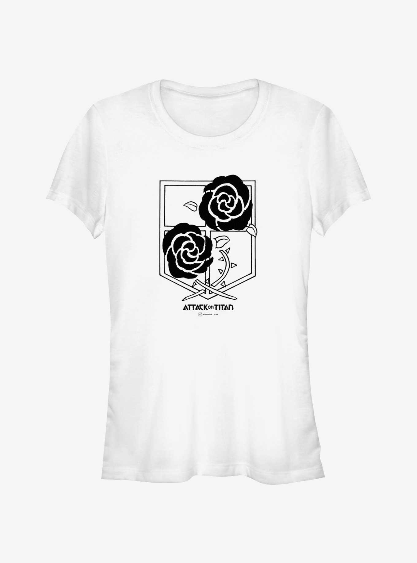 Attack on Titan Garrison Regiment Logo Girls T-Shirt, WHITE, hi-res