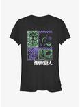 Attack on Titan Armored Founding and Attack Titans Girls T-Shirt, BLACK, hi-res
