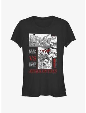 Attack on Titan Eren vs. Reiner Battle Sequence Girls T-Shirt, , hi-res