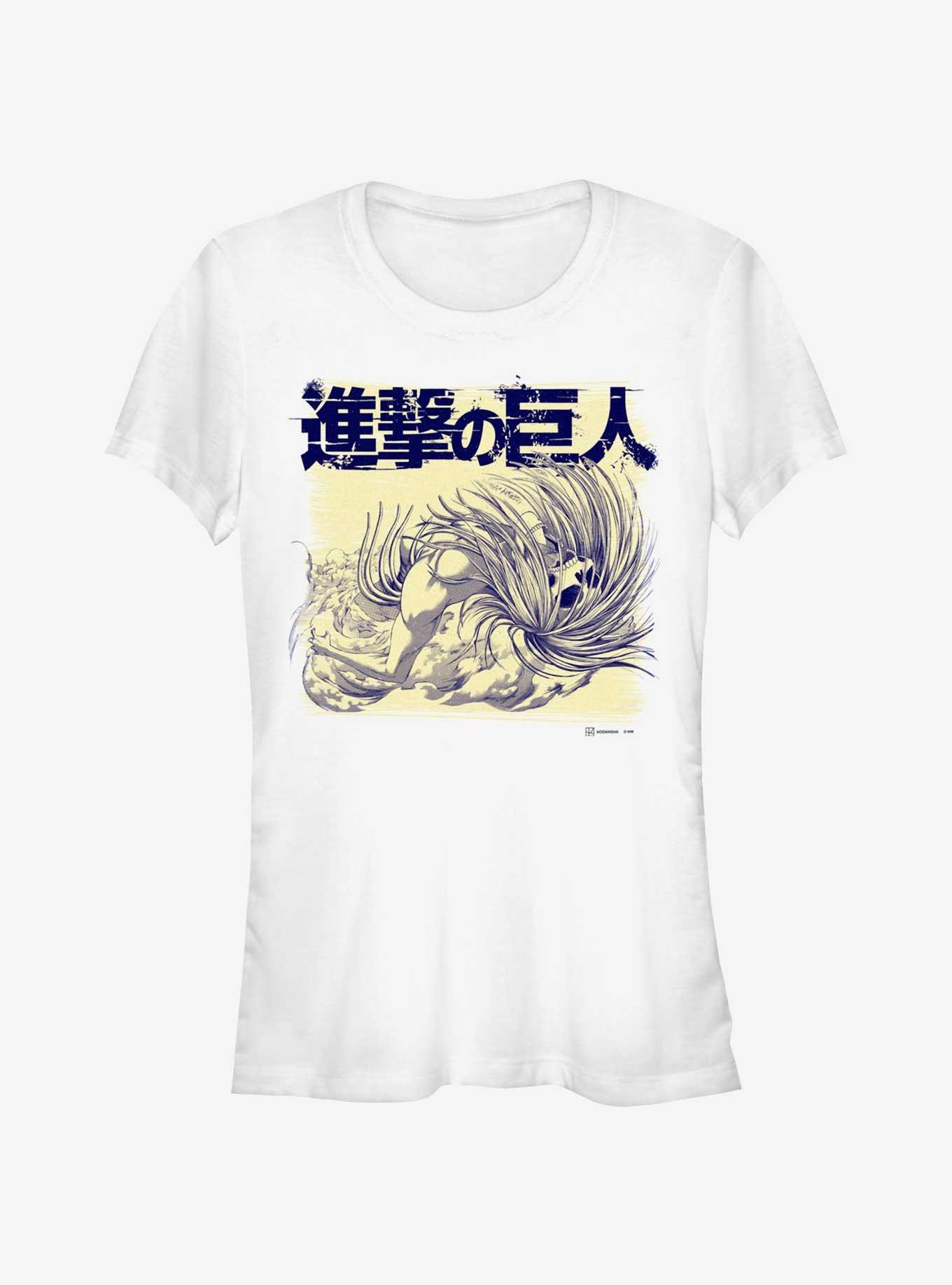 Attack on Titan Finding Titan Overlay Girls T-Shirt, WHITE, hi-res