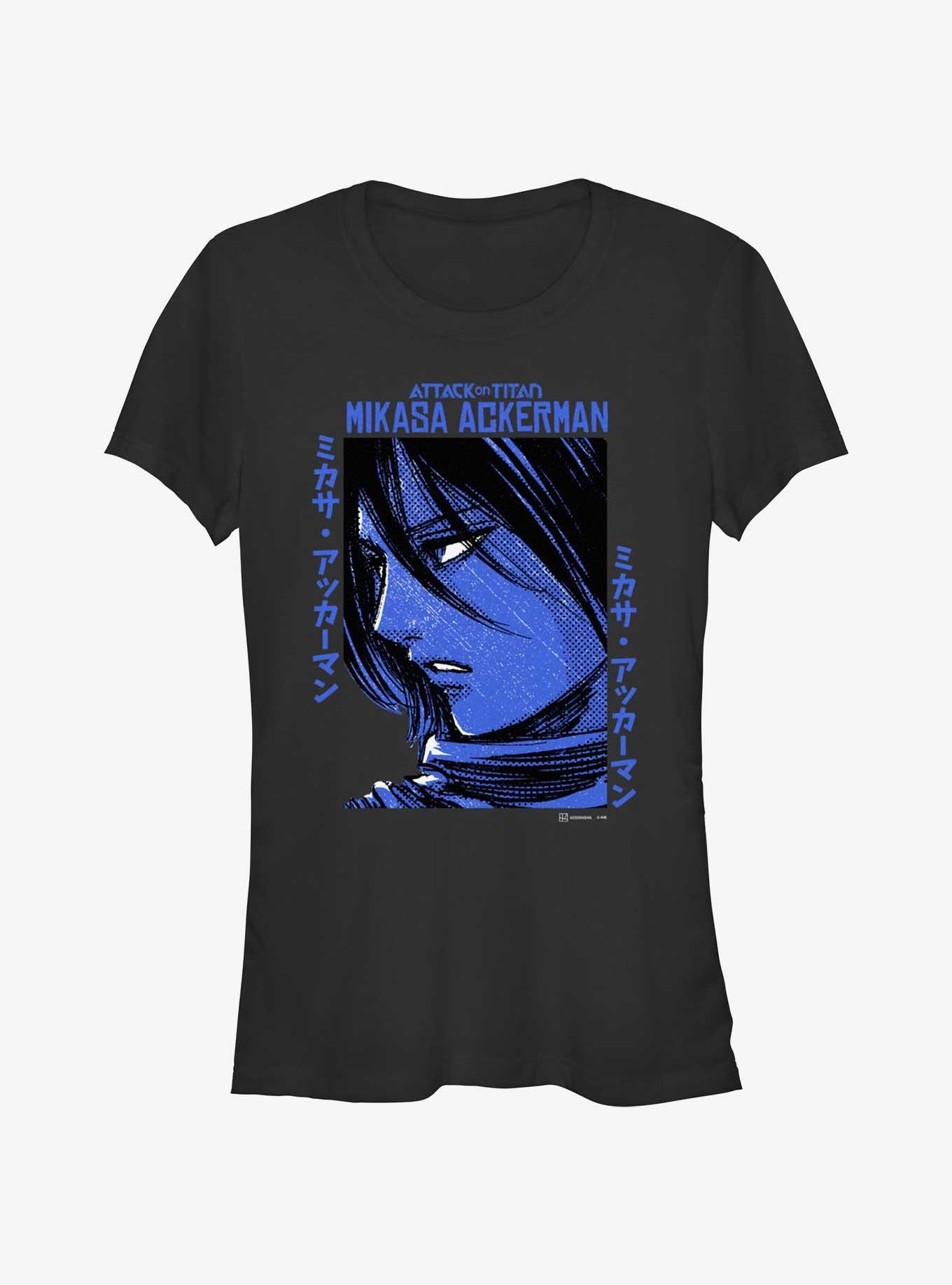 Attack on Titan Mikasa Ackerman Portrait Girls T-Shirt, , hi-res