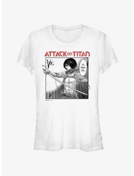 Plus Size Attack on Titan Mikasa It's Pointless Manga Girls T-Shirt Hot Topic Web Exclusive, , hi-res
