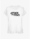 Attack on Titan Logo Girls T-Shirt, WHITE, hi-res