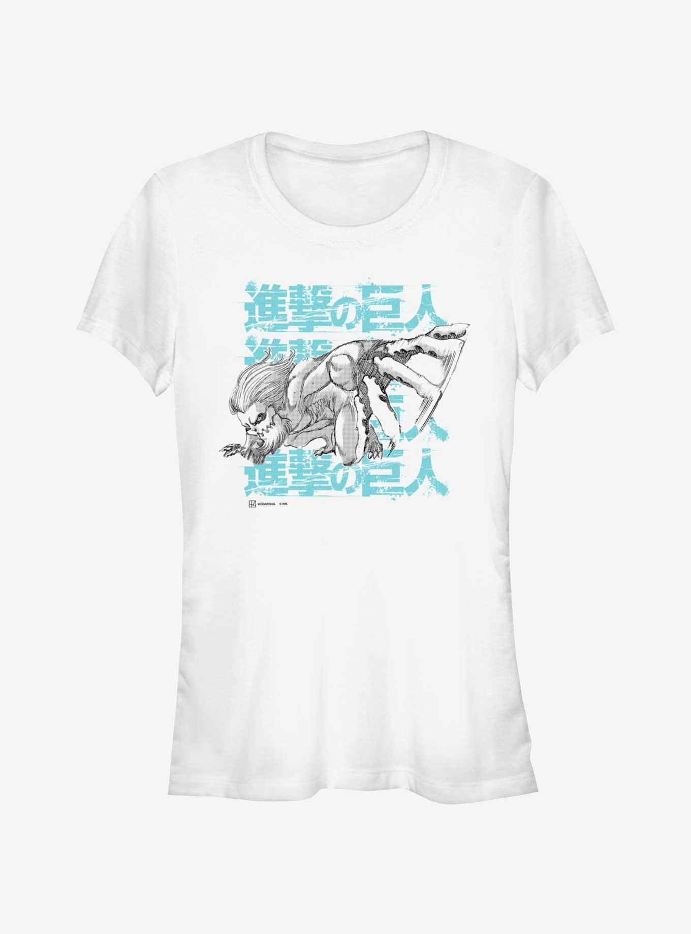 Attack on Titan Jaw Titan Girls T-Shirt, WHITE, hi-res