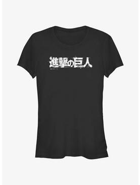 Attack on Titan Japanese Logo Girls T-Shirt, , hi-res