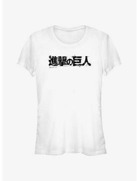 Attack on Titan Japanese Logo Girls T-Shirt, , hi-res