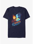 Disney Pixar Elemental Chemical Reaction Ember & Wade T-Shirt, NAVY, hi-res