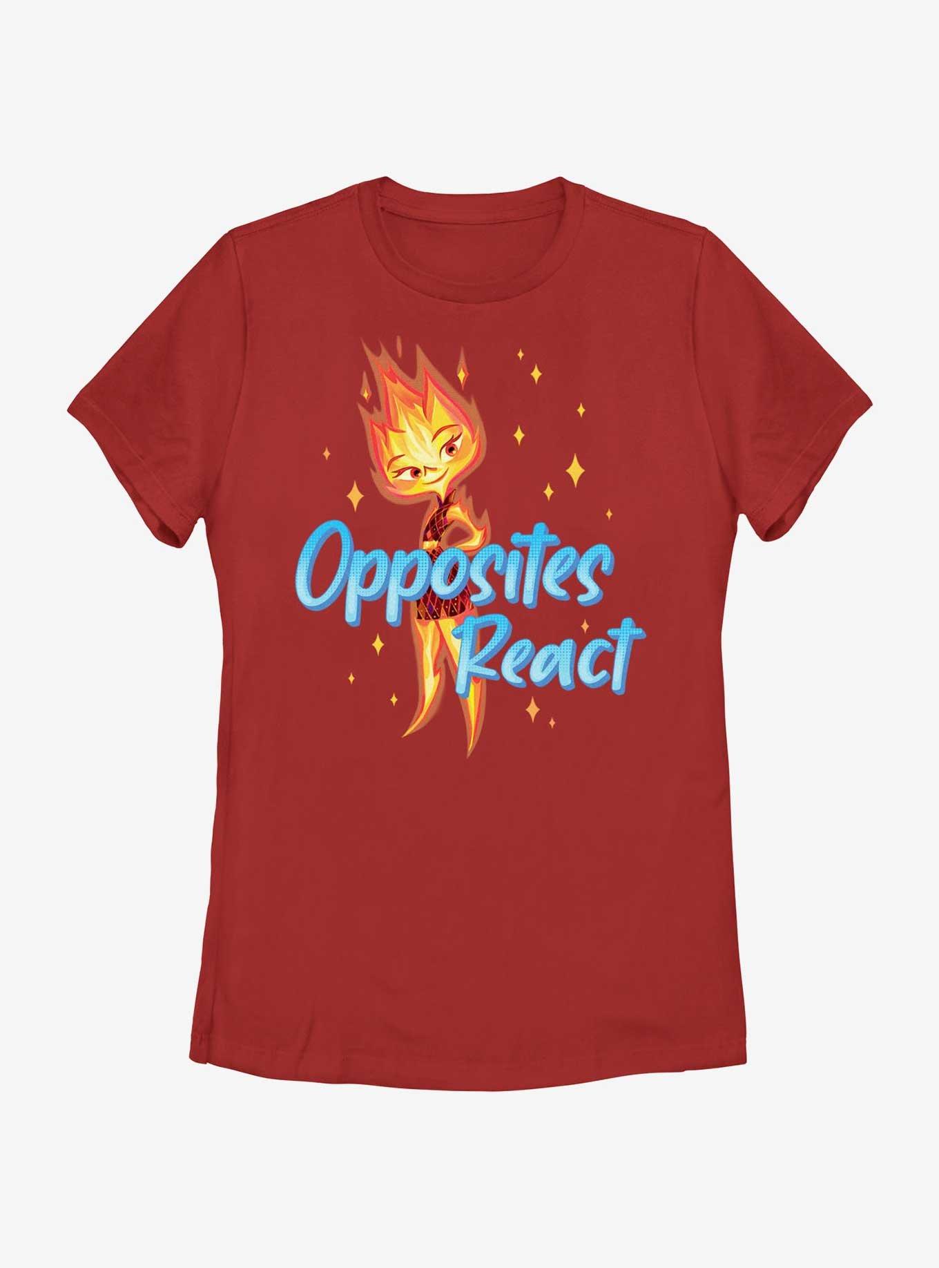 Disney Pixar Elemental Ember Opposite Womens T-Shirt, RED, hi-res