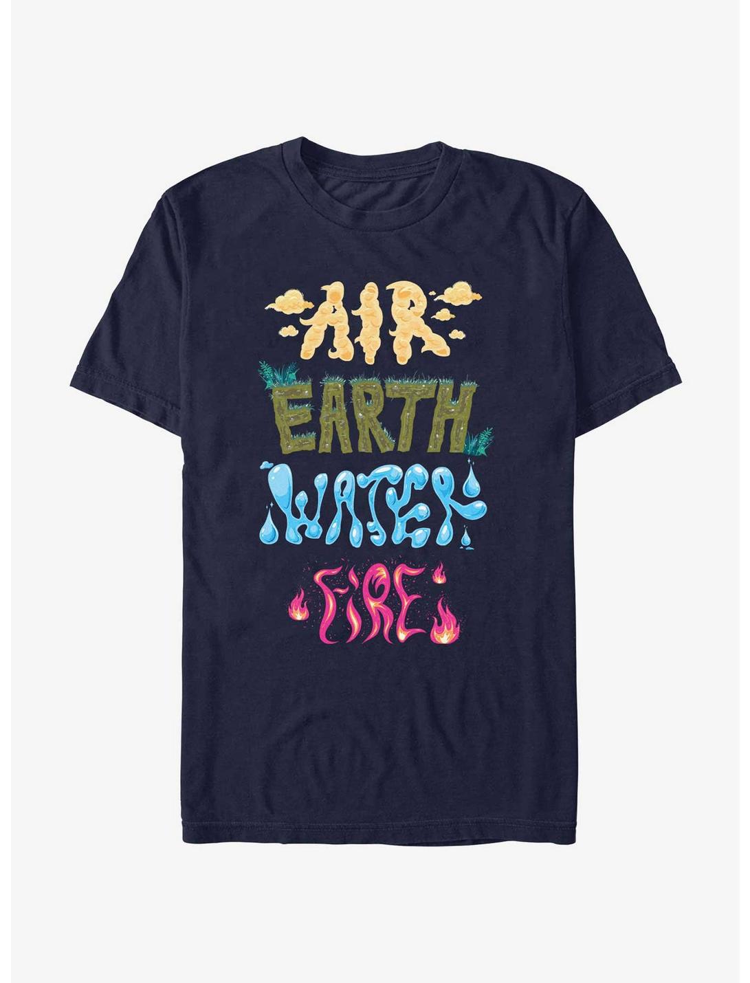 Disney Pixar Elemental Text Stack T-Shirt, NAVY, hi-res